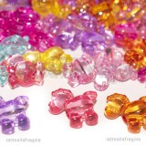 15 Cavallini in Acrilico colori misti foro passante 17x17x8mm