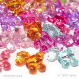 15 Cavallini in Acrilico colori misti foro passante 17x17x8mm