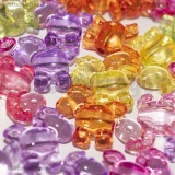 15 Cavallini in Acrilico colori misti foro passante 17x17x8mm