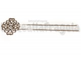 Spillone Capelli in metallo Silver Plated con filigrana 12.5x3.7cm