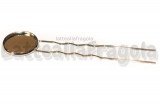 Fermaglio Capelli Base Tonda 18mm in metallo argentato 82.5x20mm