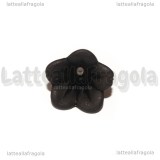 25 Fiori in lucite Nero 14x10mm