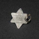 Ciondolo 3D Merkaba in Quarzo Ialino 22x16.5mm