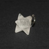 Ciondolo 3D Merkaba in Quarzo Ialino 22x16.5mm