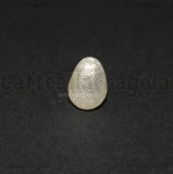 5 Perle a Goccia in Acrilico Bianco14x10mm