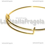 Bracciale rigido in rame dorato 23cm