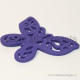 Farfalla in legno colorato viola 56x49mm