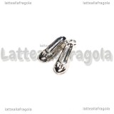 Charm Scarpette 3D in metallo argentato 19x14mm